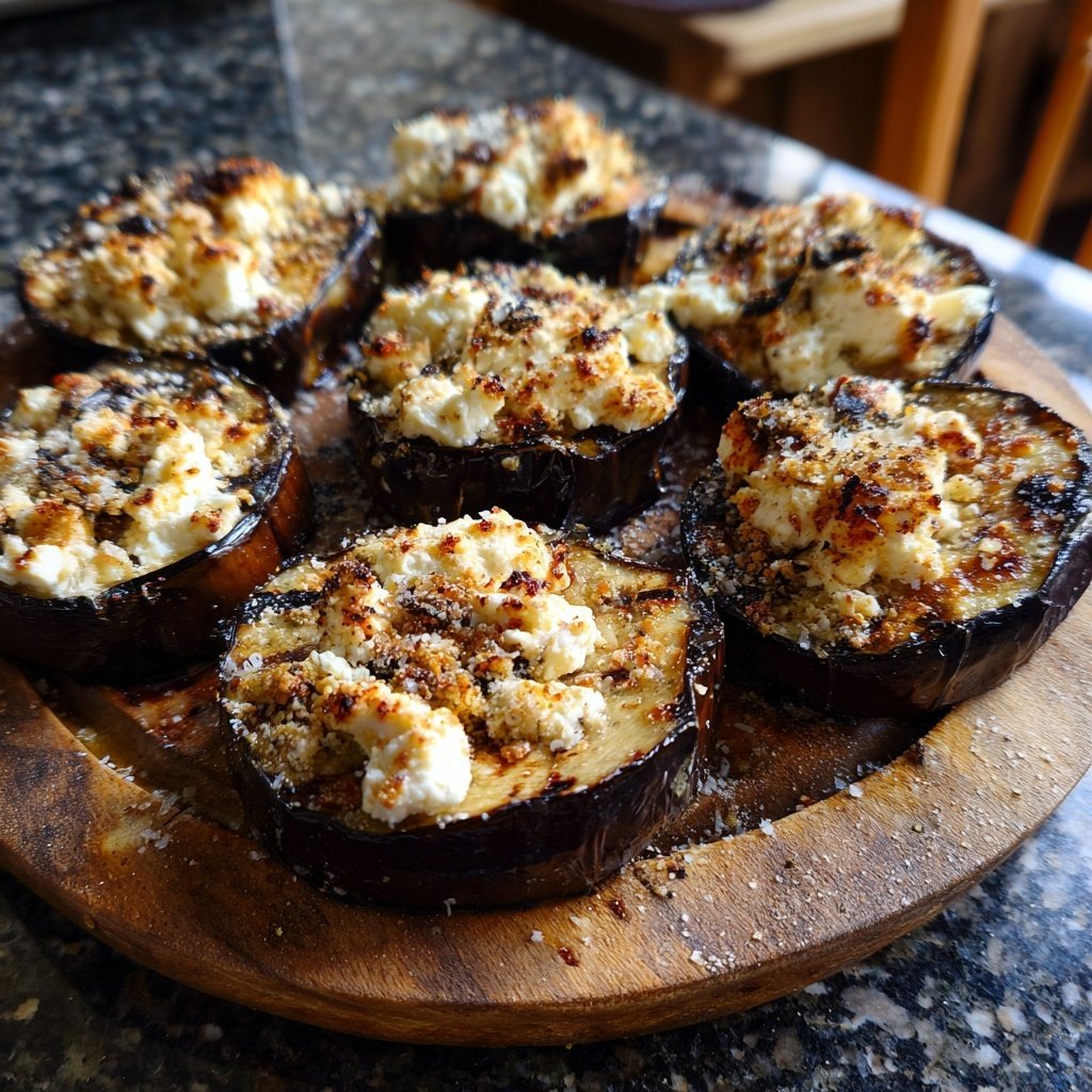 Gegrillte Auberginen Mit Feta