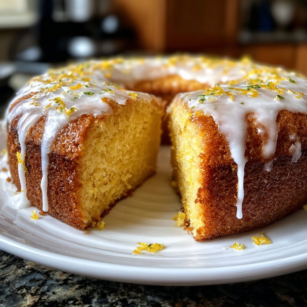 Zitronenkuchen mit Joghurtglasur
