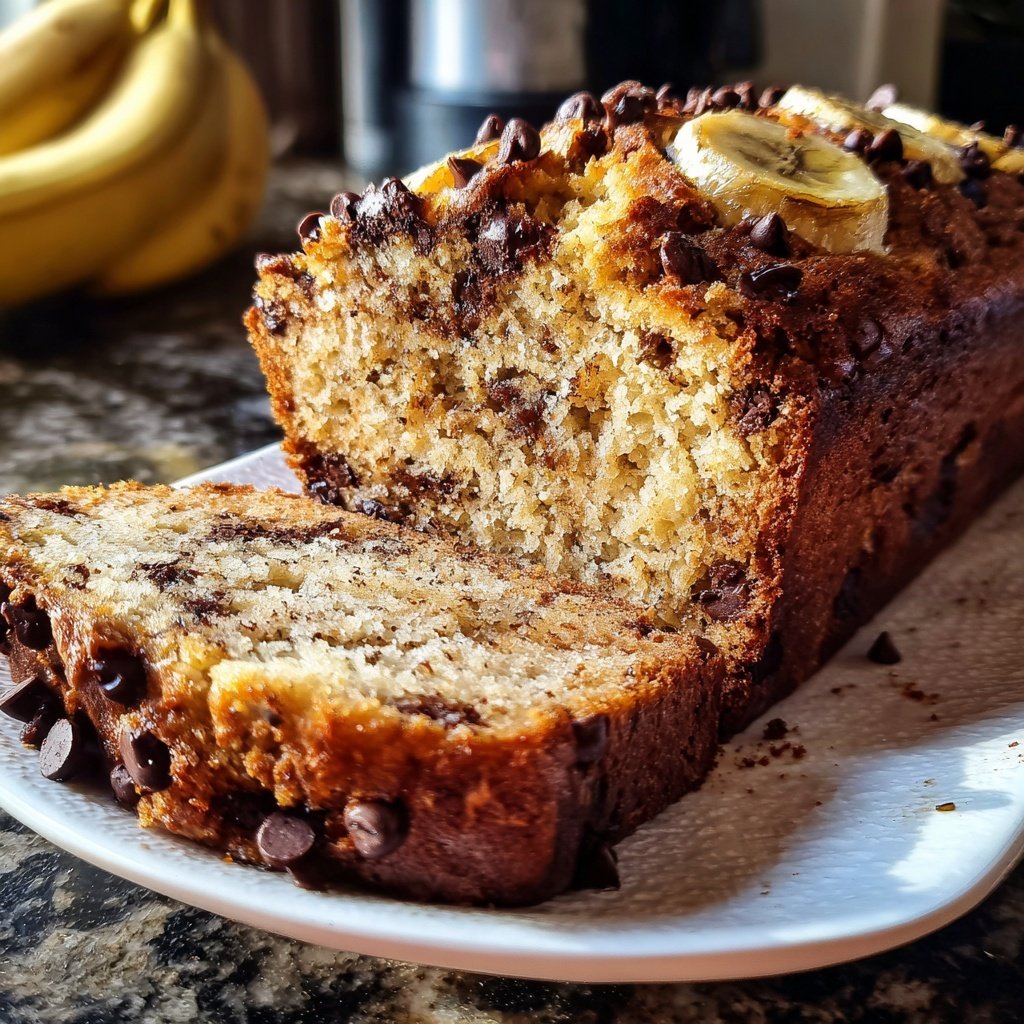 Bananenbrot mit Schokostückchen