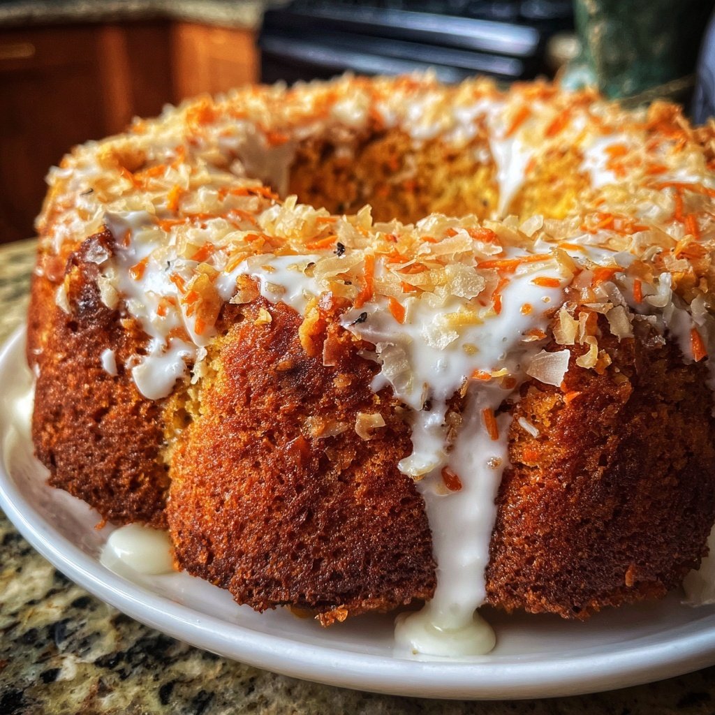 Karottenkuchen Mit Kokosraspeln