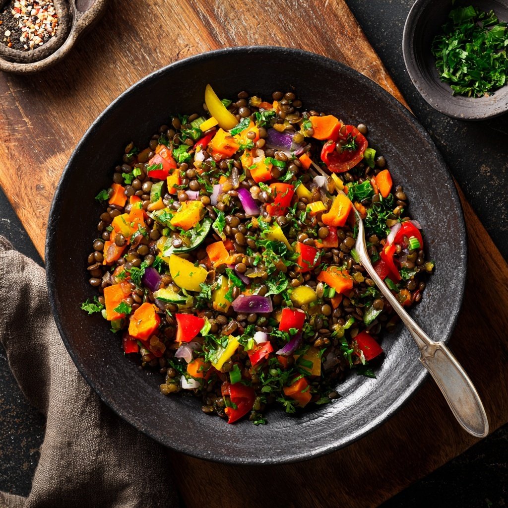 Kalorienarmes Abendessen Mit Linsensalat